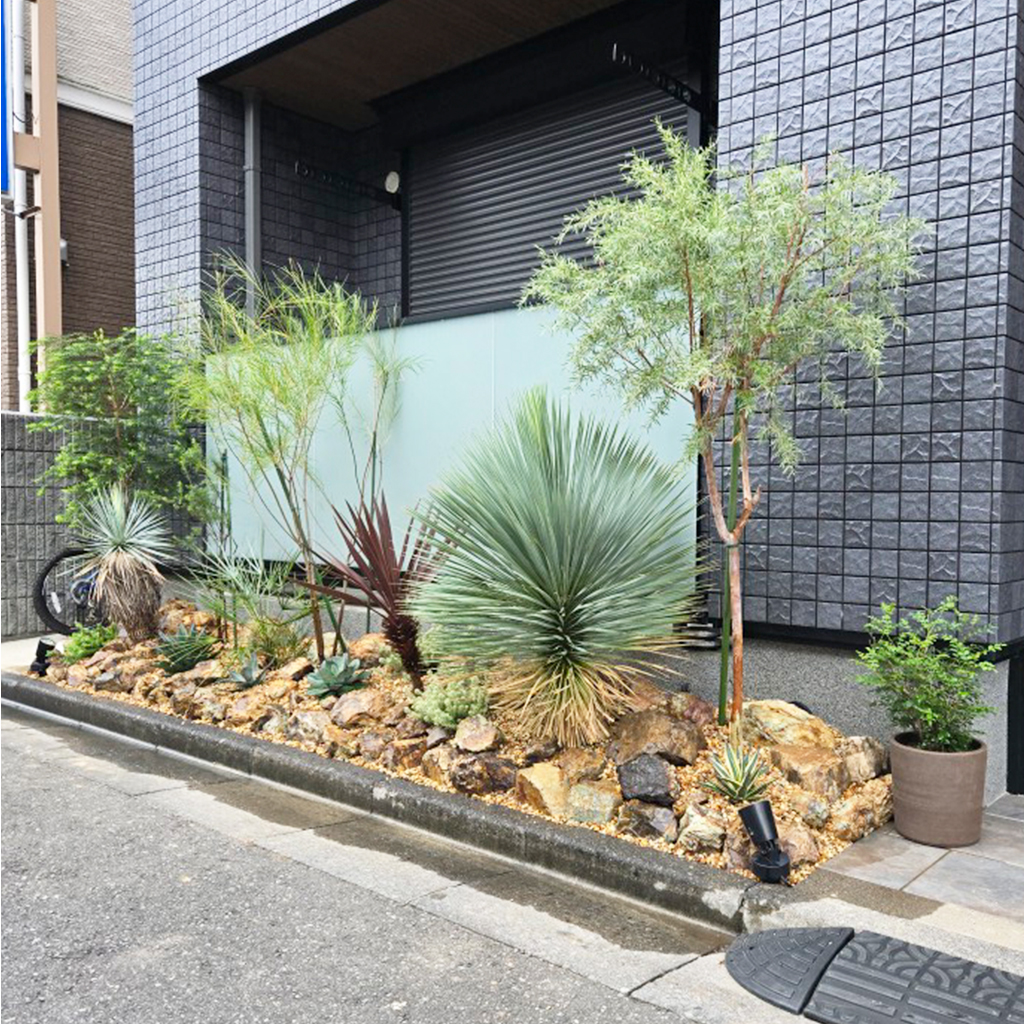 定番とは違ったオリジナリティの高いドライガーデンに